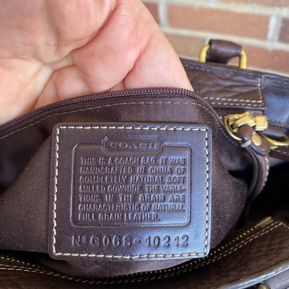 Coach Brown Hamptons Pebbled Leather Carry All (circa 2000s) - Picture 9 of 10